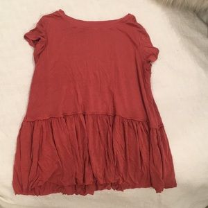 Coral peplum tee from target! Worn once